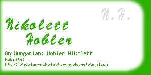 nikolett hobler business card